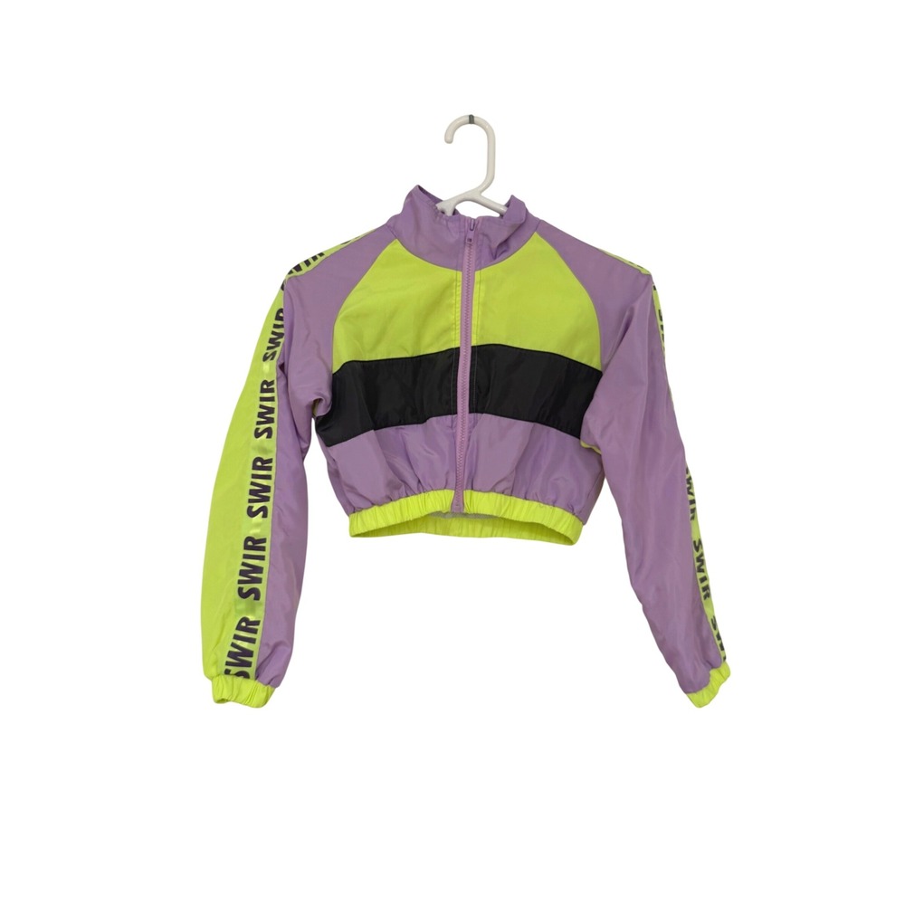 Lolanta Cropped Colorblock Windbreaker 140 Neon 90s Y2K Streetwear Sporty